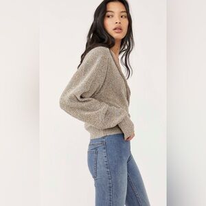 Free People Going For Gold Wrap Sweater
